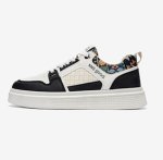 画像2: Leather tapestry lace-up sneakers　 男女兼用ユニセックス レザーゴブラン織りパイピングレースアップスニーカー シューズ (2)