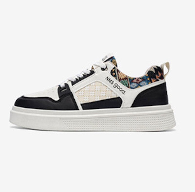 画像2: Leather tapestry lace-up sneakers　 男女兼用ユニセックス レザーゴブラン織りパイピングレースアップスニーカー シューズ (2)