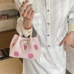 画像11: Polka dot leather tote shoulder bag　ドット柄レザートートショルダーバッグ (11)