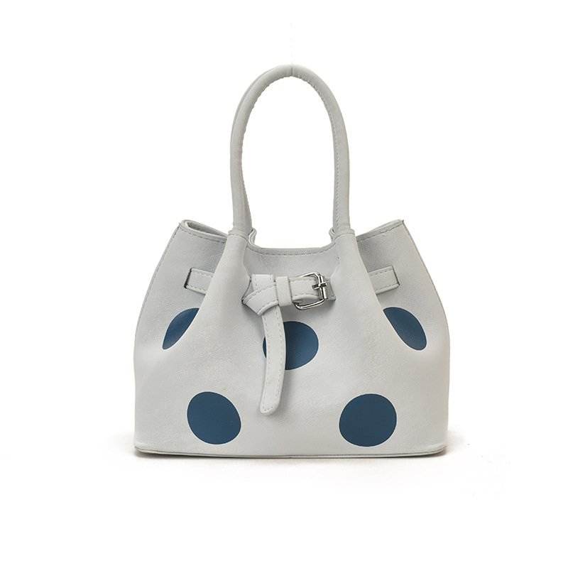 画像5: Polka dot leather tote shoulder bag　ドット柄レザートートショルダーバッグ (5)