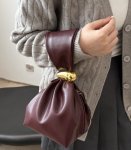画像7: Retro bucket-wrapped wrinkled simple leather small  tote  bag　バケットラップレザートートメタルスモールバッグ (7)