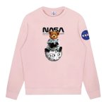 画像2: Unisex Bear Astronaut x NASA  Print  pullover   ユニセックス 男女兼用 ベア宇宙飛行士×NASAナサプリント プルオーバウェット トレーナー (2)