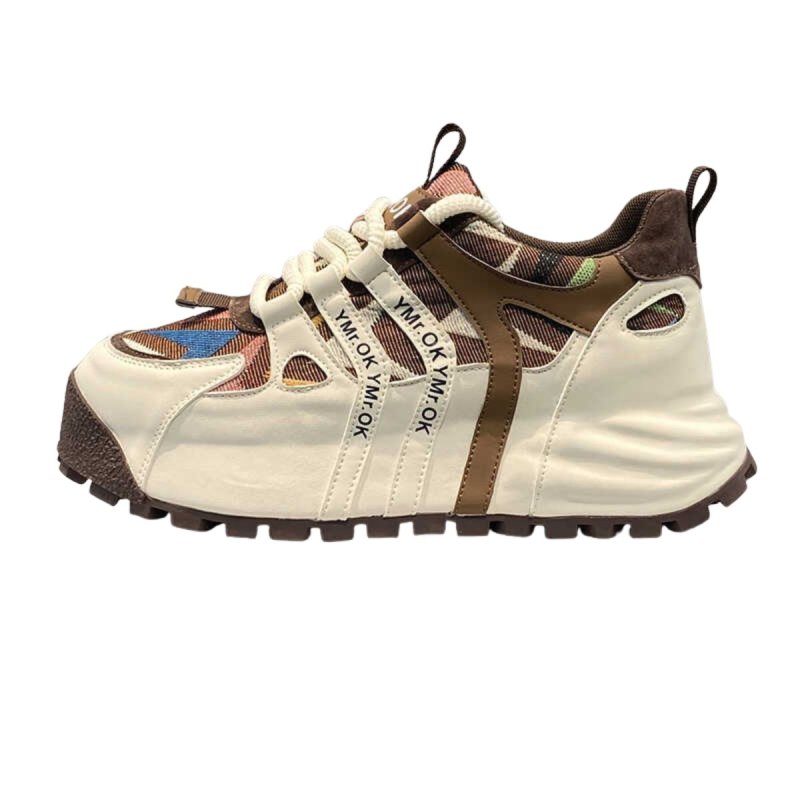 画像5: Platform graphic canvas Lace-up sneakers 男女兼用ユニセックスプラットフォーム厚底グラフィックキャンバスレースアップスニーカー シューズ (5)