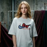 画像5: Hello Kitty  x Bow Sweat Swoosh Tshirts ユニセックス男女兼用 ハローキティ リボンx スウォッシュ Tシャツ (5)