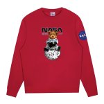 画像4: Unisex Bear Astronaut x NASA  Print  pullover   ユニセックス 男女兼用 ベア宇宙飛行士×NASAナサプリント プルオーバウェット トレーナー (4)