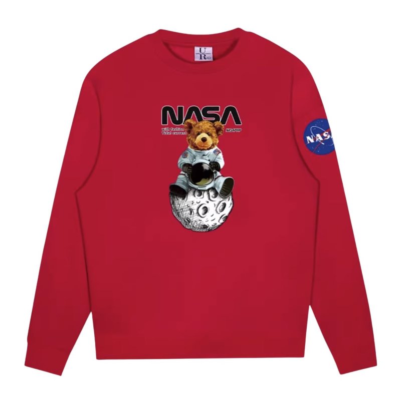 画像4: Unisex Bear Astronaut x NASA  Print  pullover   ユニセックス 男女兼用 ベア宇宙飛行士×NASAナサプリント プルオーバウェット トレーナー (4)