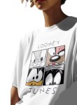 画像2: Looney Tunes & Friends Box  print Short Sleeve T-Shirt　ユニセックス 男女兼用ルーニー・テューンズ＆仲間ボックスプリント半袖  Tシャツ (2)