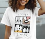 画像4: Looney Tunes & Friends Box  print Short Sleeve T-Shirt　ユニセックス 男女兼用ルーニー・テューンズ＆仲間ボックスプリント半袖  Tシャツ (4)