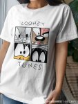 画像3: Looney Tunes & Friends Box  print Short Sleeve T-Shirt　ユニセックス 男女兼用ルーニー・テューンズ＆仲間ボックスプリント半袖  Tシャツ (3)