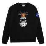 画像3: Unisex Bear Astronaut x NASA  Print  pullover   ユニセックス 男女兼用 ベア宇宙飛行士×NASAナサプリント プルオーバウェット トレーナー (3)