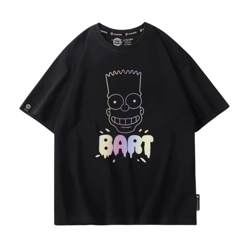 画像2: Unisex BART Simpson face print Round Neck Tshirts 男女兼用 バートシンプソン フェイスプリント Tシャツ (2)