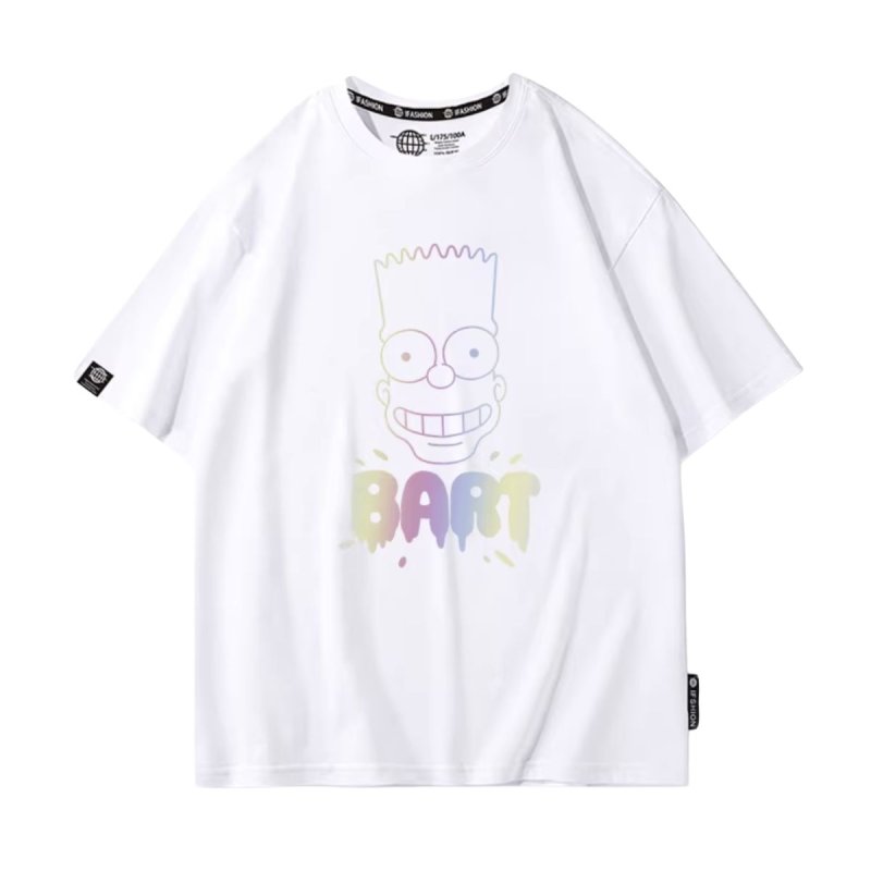 画像4: Unisex BART Simpson face print Round Neck Tshirts 男女兼用 バートシンプソン フェイスプリント Tシャツ (4)