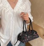 画像3: Denim floral tote shoulder bag　花柄フラワー デニム3wayトートショルダー斜め掛けバッグ (3)