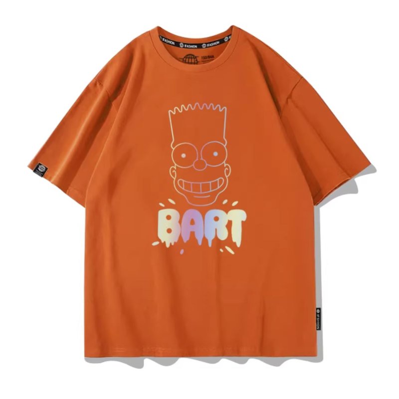 画像10: Unisex BART Simpson face print Round Neck Tshirts 男女兼用 バートシンプソン フェイスプリント Tシャツ (10)