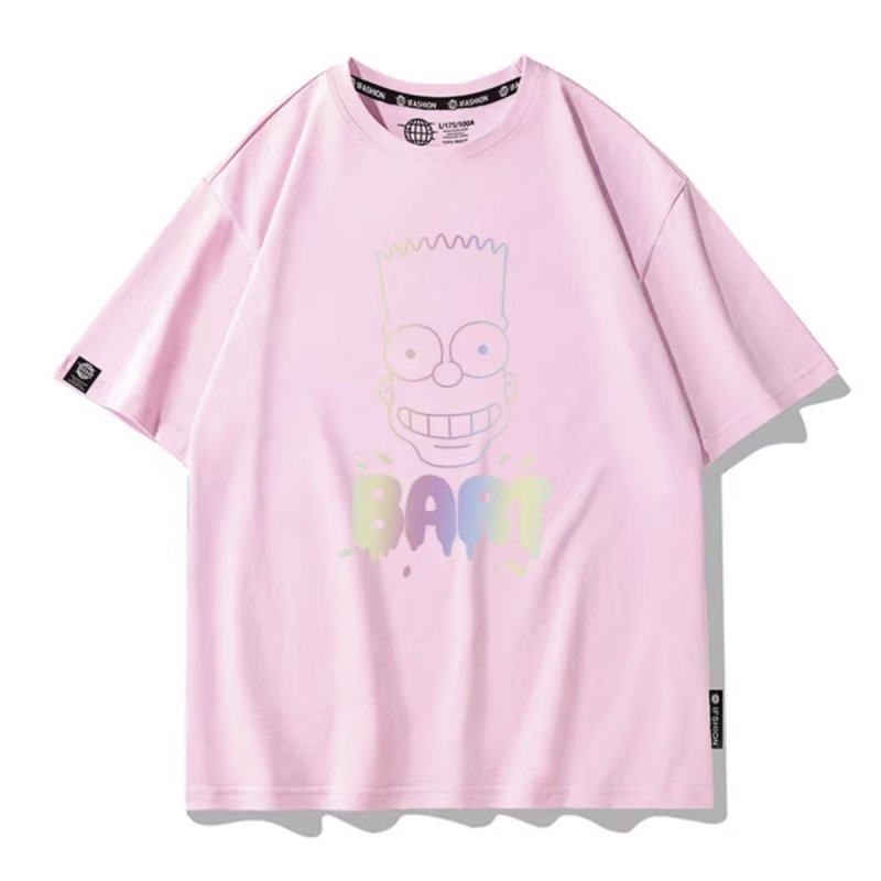 画像16: Unisex BART Simpson face print Round Neck Tshirts 男女兼用 バートシンプソン フェイスプリント Tシャツ (16)