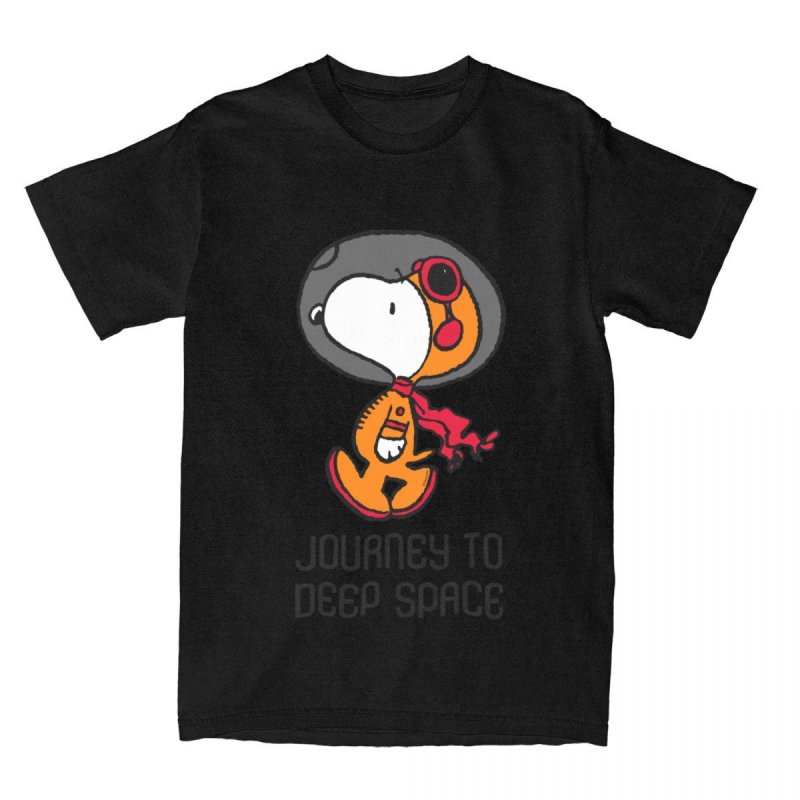画像2: Unisex Space Snoopy Astronaut print Round Neck Tshirts 男女兼用 宇宙スヌーピー宇宙飛行士プリント Tシャツ (2)