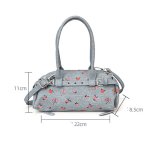 画像7: Denim floral tote shoulder bag　花柄フラワー デニム3wayトートショルダー斜め掛けバッグ (7)