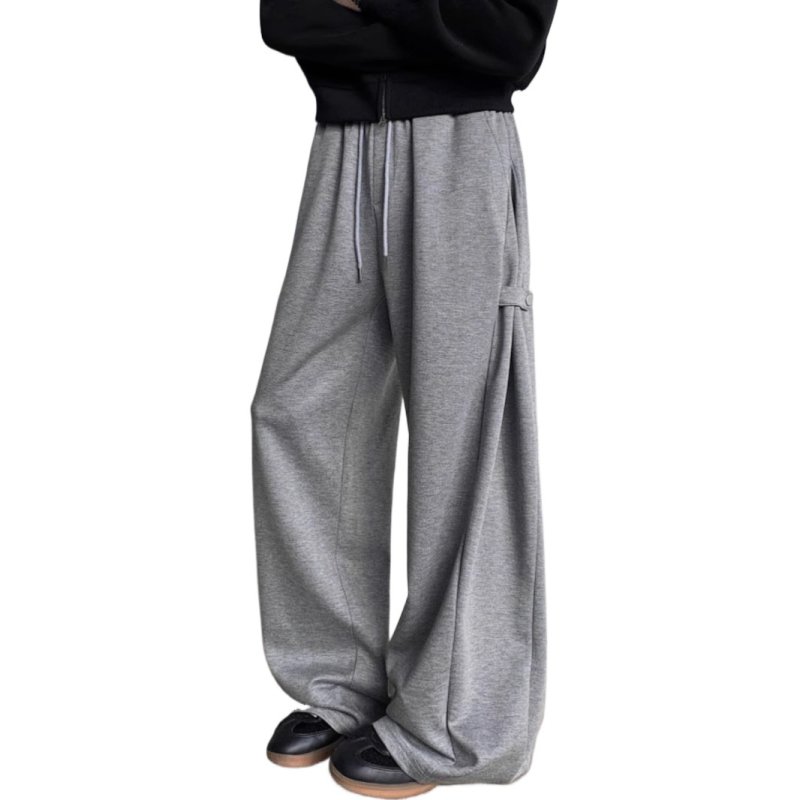画像1: UnisexWEIR SIDE BUTTON SWEAT PANTS　 男女兼用 ユニセックスワイドレッグサイドボタン スウェットパンツ  (1)