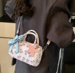 画像7: Star and floral pattern leather 3-way tote shoulder pouch bag　星 花柄 レザー3wayトートショルダーポシェットバッグ (7)