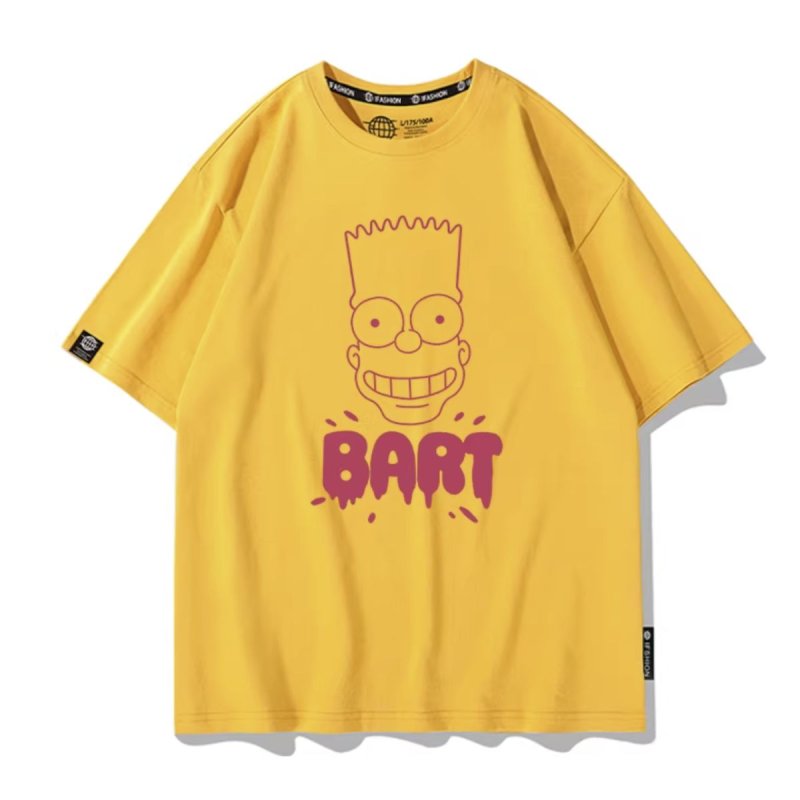 画像5: Unisex BART Simpson face print Round Neck Tshirts 男女兼用 バートシンプソン フェイスプリント Tシャツ (5)