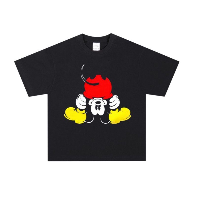 画像4: Unisex Vintage 90S Handstand Mickey & Goofy T-Shirt ユニセックス 男女兼用 逆立ち ミッキー & グーフィー ヴィンテージ加工 プリント 半袖 Tシャツ (4)