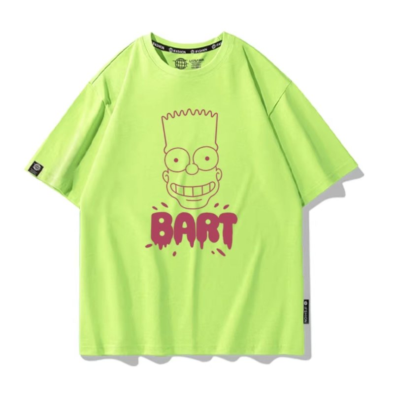 画像13: Unisex BART Simpson face print Round Neck Tshirts 男女兼用 バートシンプソン フェイスプリント Tシャツ (13)