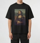 画像5: Unisex Parody Mona Lisa print Round Neck Tshirts 男女兼用 パロディーモナリザプリント Tシャツ (5)