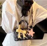 画像6: Star and floral pattern leather 3-way tote shoulder pouch bag　星 花柄 レザー3wayトートショルダーポシェットバッグ (6)