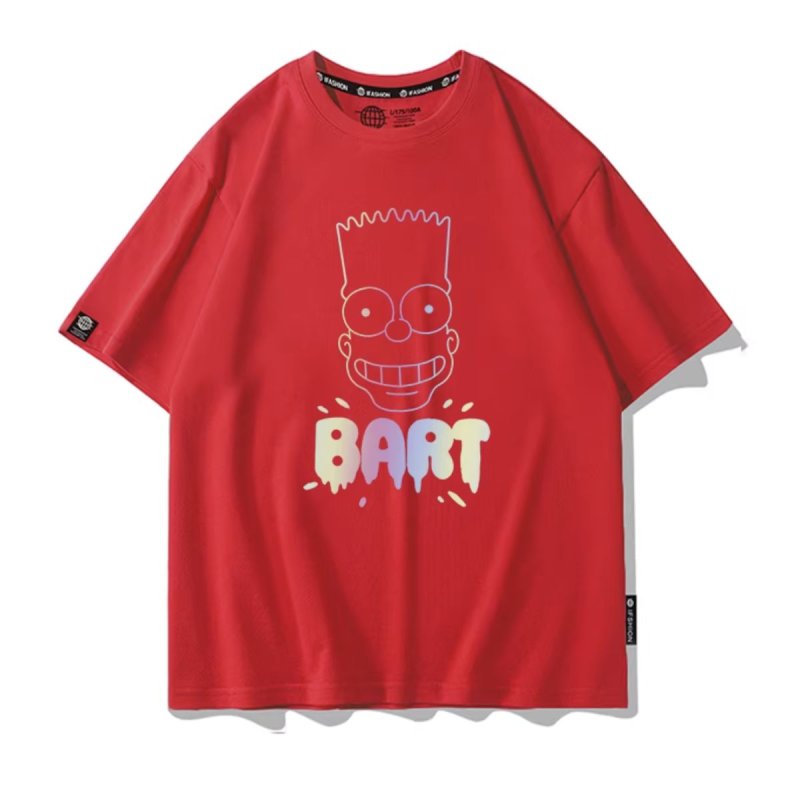 画像8: Unisex BART Simpson face print Round Neck Tshirts 男女兼用 バートシンプソン フェイスプリント Tシャツ (8)