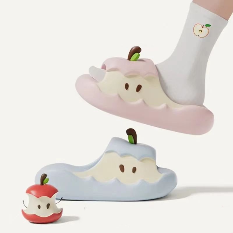 画像5: Apple-themed sandals, slippers, shower sandals  アップルりんごプラットフォームサンダルスリッパシャワーサンダル (5)