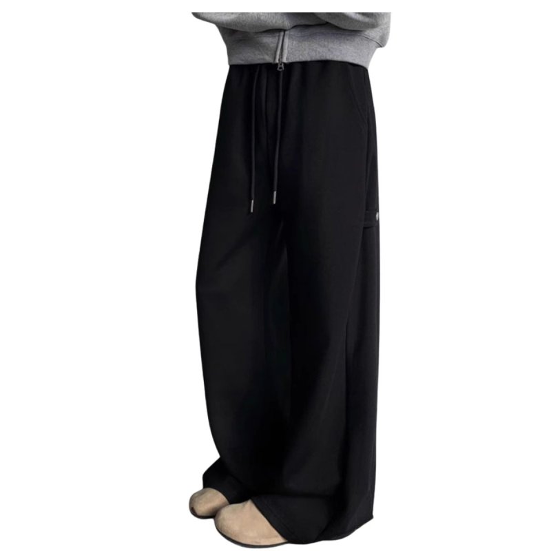 画像2: UnisexWEIR SIDE BUTTON SWEAT PANTS　 男女兼用 ユニセックスワイドレッグサイドボタン スウェットパンツ  (2)