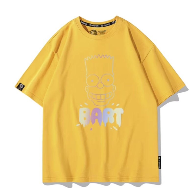 画像6: Unisex BART Simpson face print Round Neck Tshirts 男女兼用 バートシンプソン フェイスプリント Tシャツ (6)