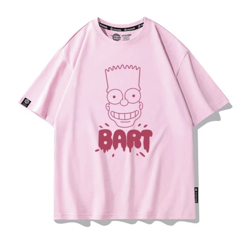画像15: Unisex BART Simpson face print Round Neck Tshirts 男女兼用 バートシンプソン フェイスプリント Tシャツ (15)