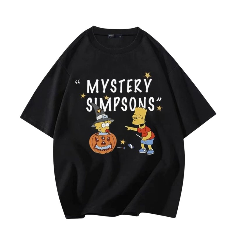 画像9: MYSTERY SIMPSONS Marge Simpson x Bart Simpson Logo T-shirt　ユニセックス 男女兼用 ミステリーシンプソンズ マージシンプソン × バートシンプソンロゴプリント 半袖 Tシャツ (9)