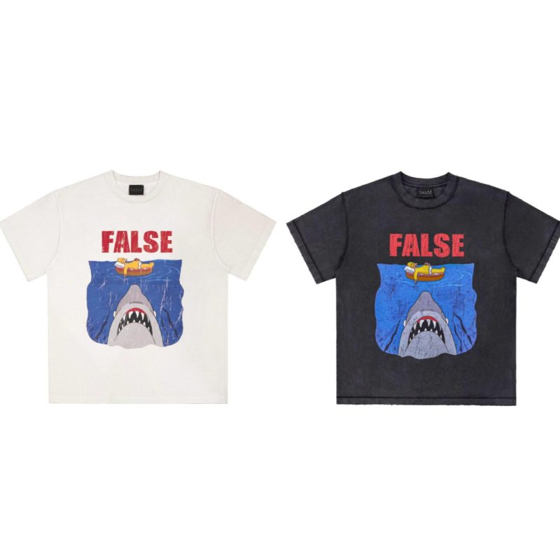 画像4: Unisex Jaws x Homer Simpson Print  T-shirt  男女兼用 ユニセックスホーマーシンプソン×ジョーズプリント 半袖 Tシャツ (4)