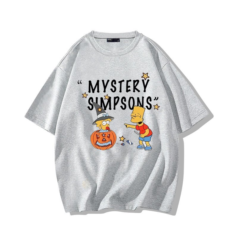 画像3: MYSTERY SIMPSONS Marge Simpson x Bart Simpson Logo T-shirt　ユニセックス 男女兼用 ミステリーシンプソンズ マージシンプソン × バートシンプソンロゴプリント 半袖 Tシャツ (3)