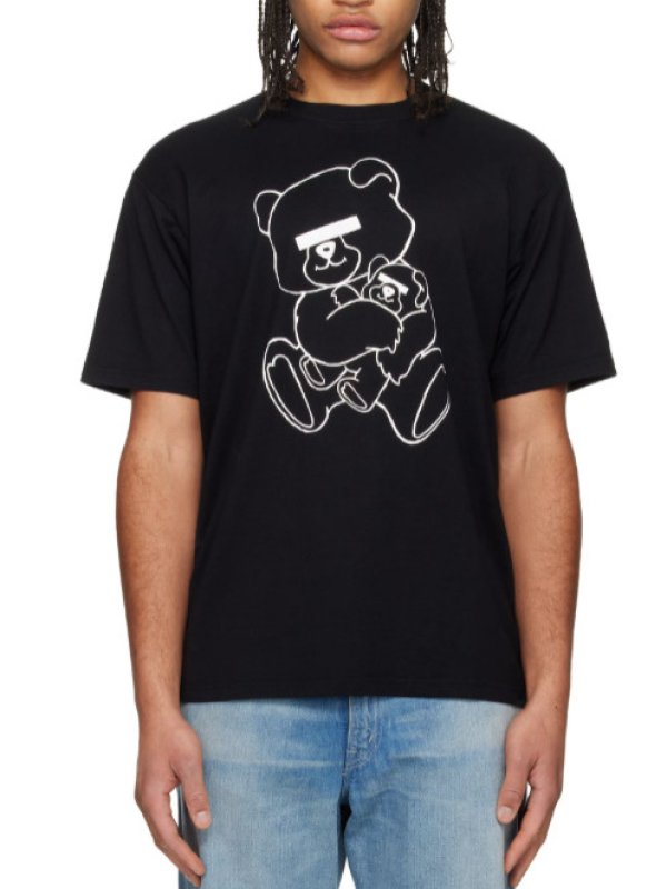 画像3: Unisex Bear family Print  T-shirt  男女兼用 ユニセックス目隠しベアファミリーベアプリント 半袖 Tシャツ (3)