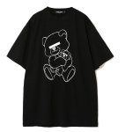 画像2: Unisex Bear family Print  T-shirt  男女兼用 ユニセックス目隠しベアファミリーベアプリント 半袖 Tシャツ (2)