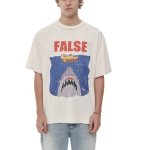 画像1: Unisex Jaws x Homer Simpson Print  T-shirt  男女兼用 ユニセックスホーマーシンプソン×ジョーズプリント 半袖 Tシャツ (1)