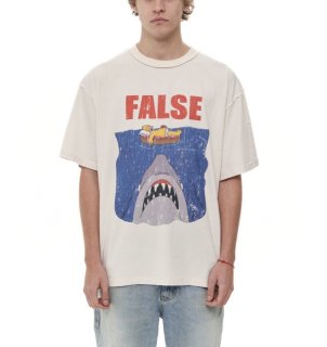 Jaws print T shirt ユニセックス 男女兼用 ジョーズ プリント 半袖 T