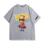 画像3: Unisex Bart Simpson x Skateboarding Print  T-shirt  男女兼用 ユニセックスバートシンプソン×スケートボードスケボープリント 半袖 Tシャツ (3)