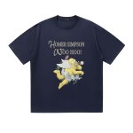 画像1: HOMER SIMPSON WOO HOO angel Print T-shirt　ユニセックス 男女兼用 ホーマーシンプソン 天使 エンジェル プリントTシャツ (1)