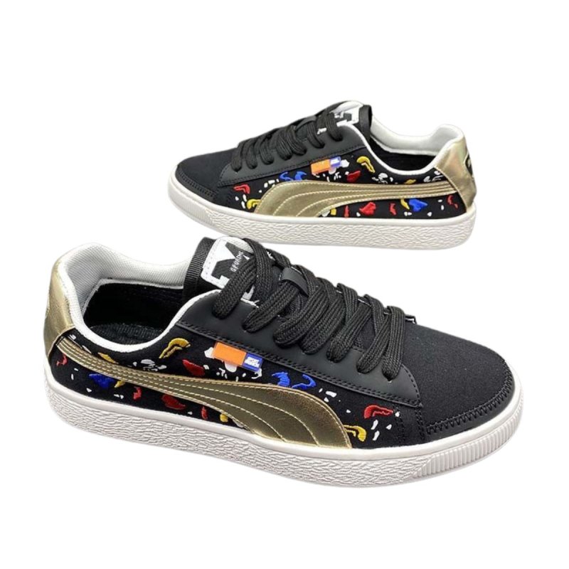 画像4: Colorful embroidered canvas lace-up sneakers　男女兼用ユニセックスカラフル刺繍キャンバスレースアップスニーカー シューズ (4)