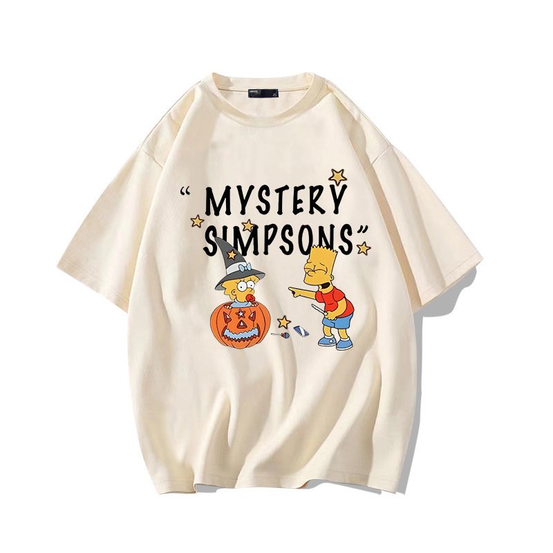 画像2: MYSTERY SIMPSONS Marge Simpson x Bart Simpson Logo T-shirt　ユニセックス 男女兼用 ミステリーシンプソンズ マージシンプソン × バートシンプソンロゴプリント 半袖 Tシャツ (2)