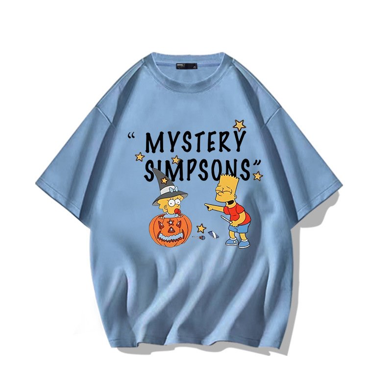 画像6: MYSTERY SIMPSONS Marge Simpson x Bart Simpson Logo T-shirt　ユニセックス 男女兼用 ミステリーシンプソンズ マージシンプソン × バートシンプソンロゴプリント 半袖 Tシャツ (6)