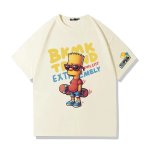 画像6: Unisex Bart Simpson x Skateboarding Print  T-shirt  男女兼用 ユニセックスバートシンプソン×スケートボードスケボープリント 半袖 Tシャツ (6)