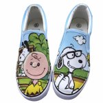 画像1: Snoopy graffiti Paint Sneakers Slip-on Shoes ユニセックス 男女兼用 スヌーピー 落書き ペイント スニーカー スリッポン (1)