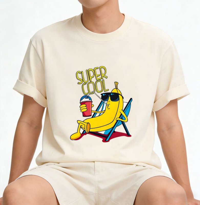 画像3: Unisex black white American retro style quirky banana man Print  T-shirt  男女兼用 ユニセックスおしゃれなバナナマンプリント 半袖 Tシャツ (3)
