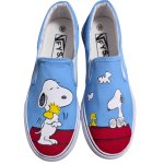 画像3: Snoopy graffiti Paint Sneakers Slip-on Shoes ユニセックス 男女兼用 スヌーピー 落書き ペイント スニーカー スリッポン (3)