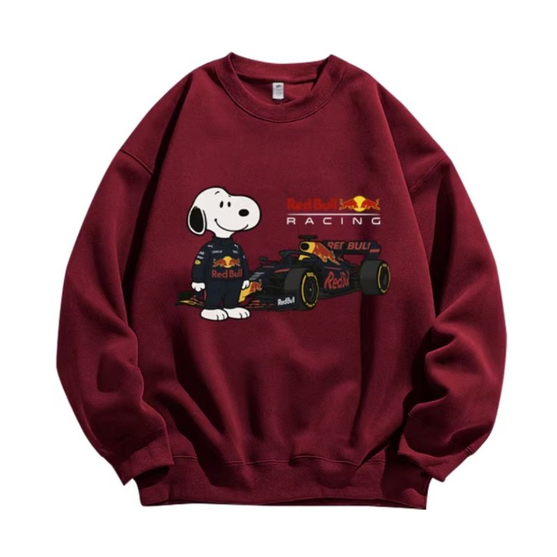 画像3: Snoopy x F1 Red Bull round neck sweat shirts pullover ユニセックス 男女兼用スヌーピー×F1レッドブルプリントラウンドネック スウェット トレーナー プルオーバー (3)